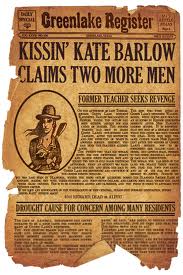 Outlaw Kissin' Kate Barlow, one of the many pieces of Holes' patchwork storyline.